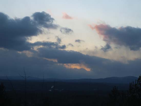 Slight sunset colors as seen from the Oak Hill fire tower - Click to enlarge