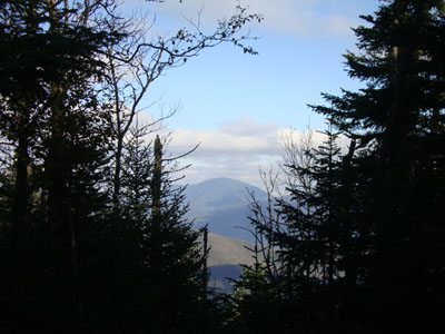 Slight views of Mt. Carrigain from near the summit of Owl's Head - Click to enlarge