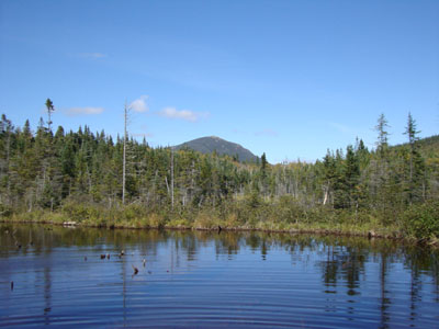 Mt. Garfield as seen from a backcountry pond