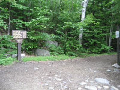 The Lincoln Woods Trail trailhead