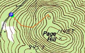 Topographic map of Page Hill