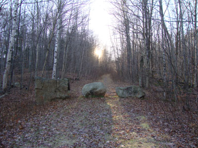 The start of Forest Road 304A on Haystack Road