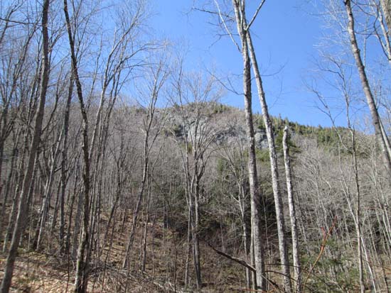 Peaked Mountain as seen from the snowmobile trail on the east side