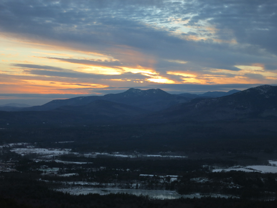 The sunset over Mt. Chocorua from Peaked Mountain - Click to enlarge