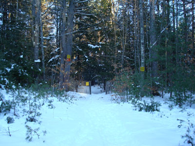 Middle Mountain Trail trailhead under the power lines