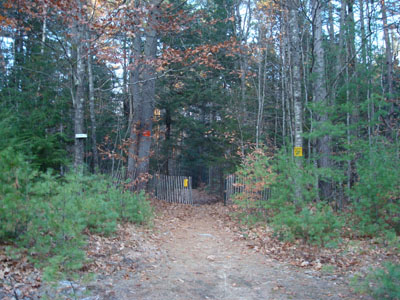 Middle Mountain Trail trailhead under the power lines