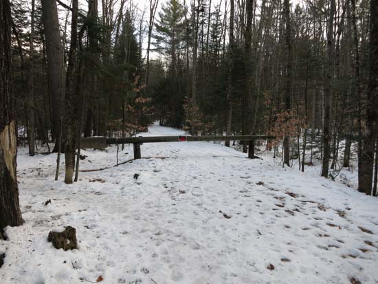 The Pudding Pond Conservation Area trailhead on Thompson Road