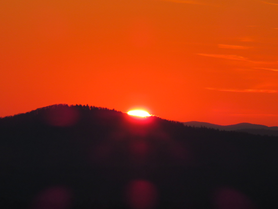 The sunset from Pine Mountain - Click to enlarge
