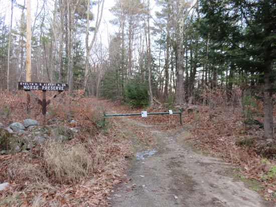 The Arlene Frances Morse Trail trailhead