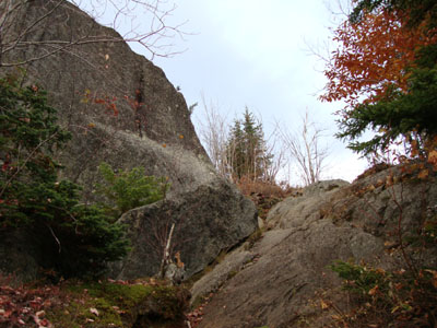 Looking up the Ledge Trail