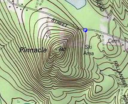 Topographic map of Pinnacle