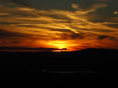 The sunset as seen from near the summit of Piper Mountain - Click to enlarge