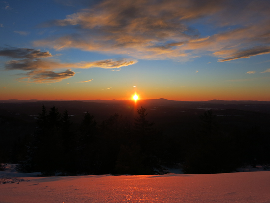 The sunset from near the summit of Piper Mountain - Click to enlarge