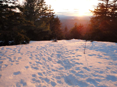 Looking down the Piper Mountain Trail