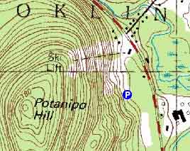Topographic map of Potanipo Hill