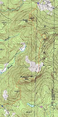 Topographic map of Prospect Mountain, Durgin Hill - Click to enlarge