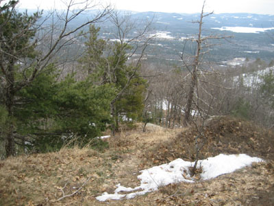 Looking down a herd path on the way to Rattlesnake Mountain