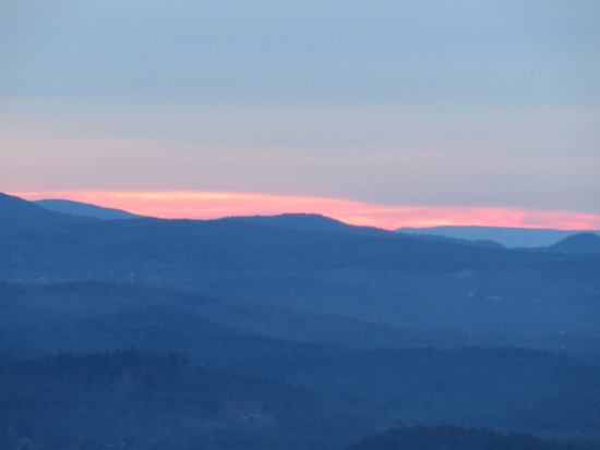 The slight sunrise colors from Rattlesnake Mountain - Click to enlarge