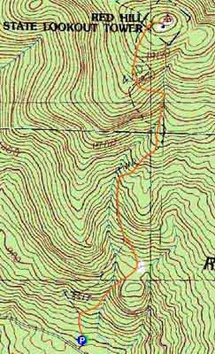 Topographic map of Red Hill