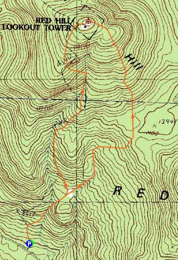 Topographic map of Red Hill