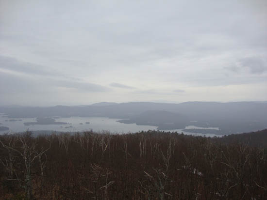 Looking at Squam Lake from the Red Hill fire tower - Click to enlarge