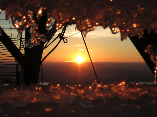 The sunset from the Red Hill fire tower - Click to enlarge