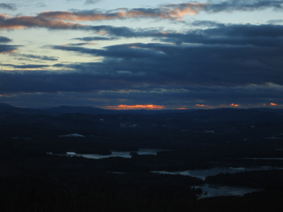 The sunset from the Red Hill fire tower - Click to enlarge