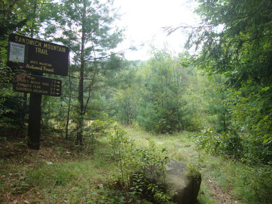 The Sandwich Mountain Trail trailhead near Route 49