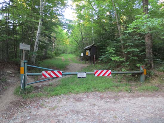 The Guinea Pond Trail trailhead on Sandwich Notch Road