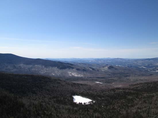 Looking at Little East Pond and beyond from the Scar Ridge Middle Peak ledges - Click to enlarge