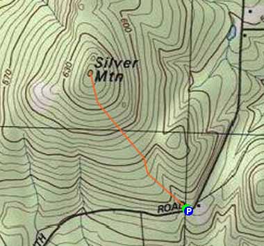 Topographic map of Silver Mountain