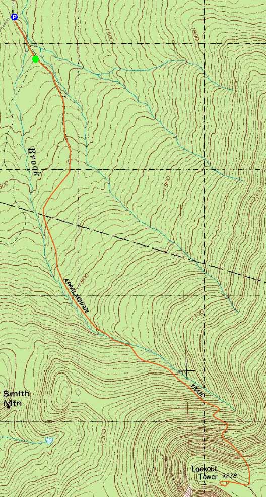 Topographic map of Smarts Mountain