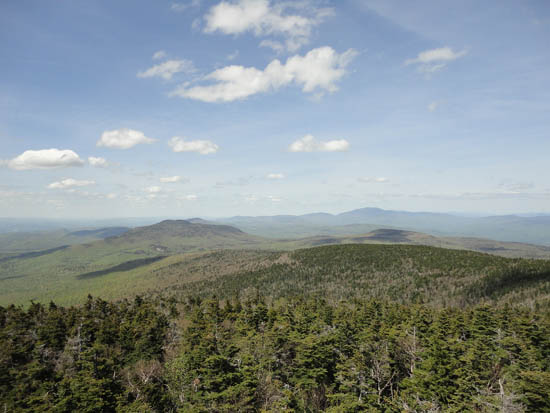 Looking north from the Smarts Mountain fire tower - Click to enlarge