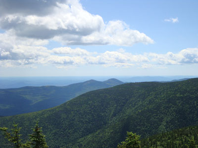 Looking at the Baldfaces from near the summit of South Carter - Click to enlarge