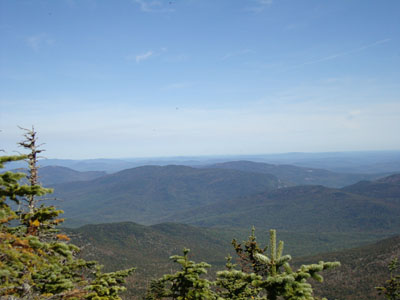 Looking at the Royces and Speckled Mountain from near the summit of South Carter - Click to enlarge