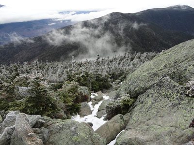 The Carter-Moriah Trail leaving Mt. Hight on the way to South Carter Mountain