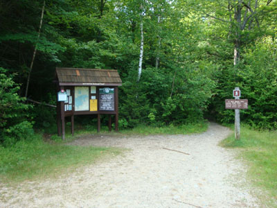 The Nineteen Mile Brook Trail trailhead on Route 16