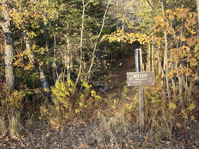 The New Path trailhead on Dundee Road
