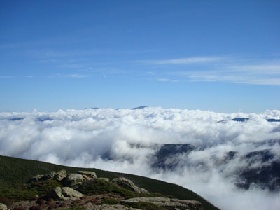 Looking at Mt. Washington from the South Twin Mountain summit - Click to enlarge