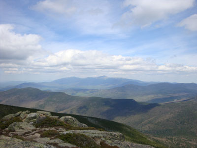 Looking at Mt. Washington from the South Twin Mountain summit - Click to enlarge