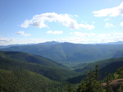 Looking at Bemis and Carrigain from the Stairs Mountain vista - Click to enlarge