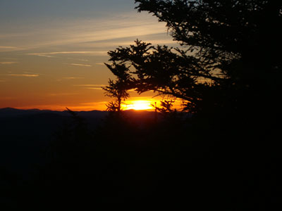 The sunset as seen from Stinson Mountain - Click to enlarge