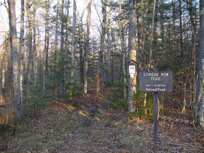 The Stinson Mountain Trail trailhead on Doetown Road