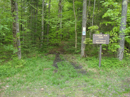 The Stinson Mountain Trail trailhead on Doetown Road