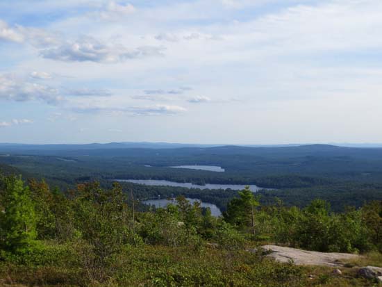 Hills Pond, Sunset Lake, Crystal Lake as seen from Straightback Mountain - Click to enlarge