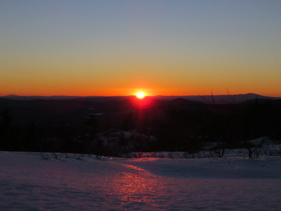 The sunset from Straightback Mountain - Click to enlarge