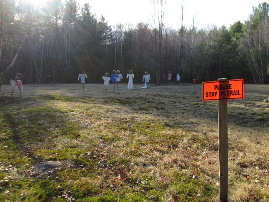 Scarecrows near the bottom of the Blueberry Pasture Trail-Old Stage Road