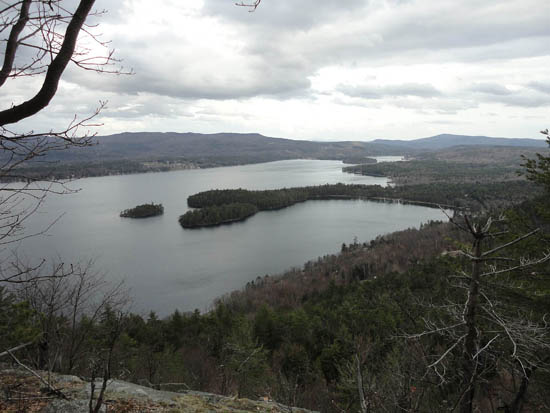 Looking at Newfound Lake from near the summit of Sugarloaf - Click to enlarge