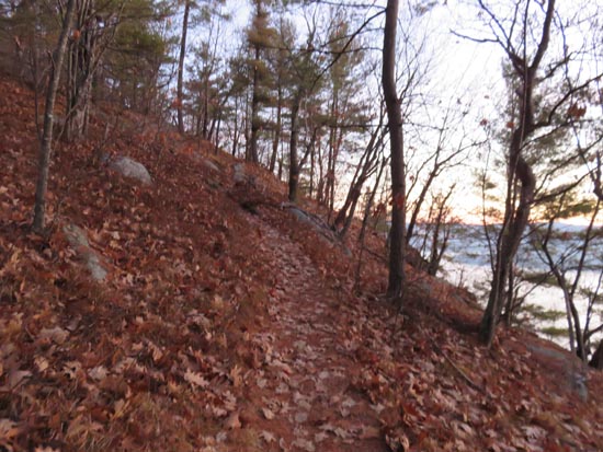 Looking up the Elwell Trail on Sugarloaf