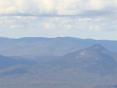 Sugarloaf (center, to the left of the Percy Peaks) as seen from The Horn